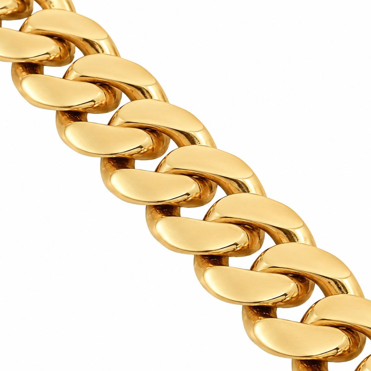 14K Yellow Gold Mens Cuban Link Chain 8 mm