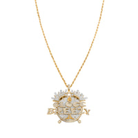 Thumbnail for rose and white diamond Clock pendant 36.53 ctw