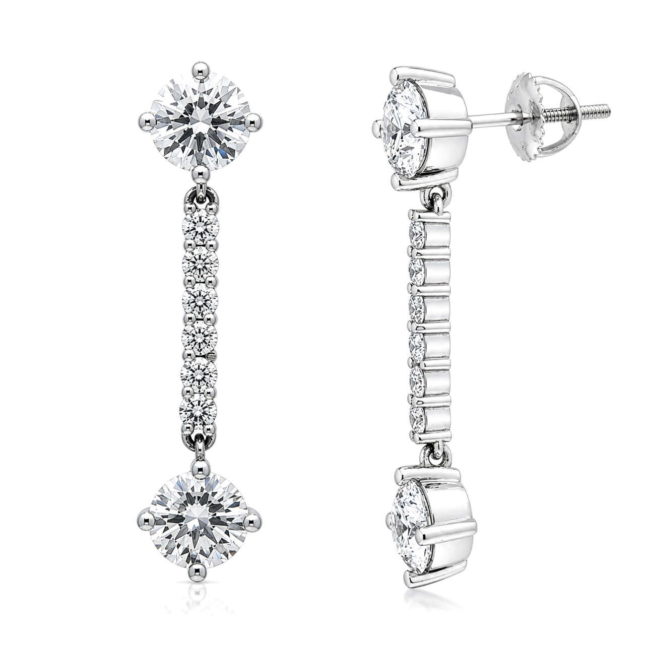 14k Gold Lab Diamond Earrings 4.60 cwt. EAR0293