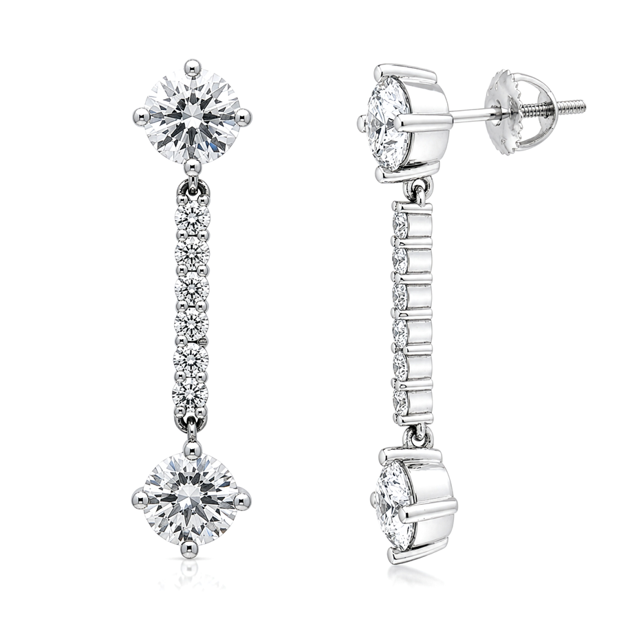14k Gold Lab Diamond Earrings 4.60 cwt. EAR0293