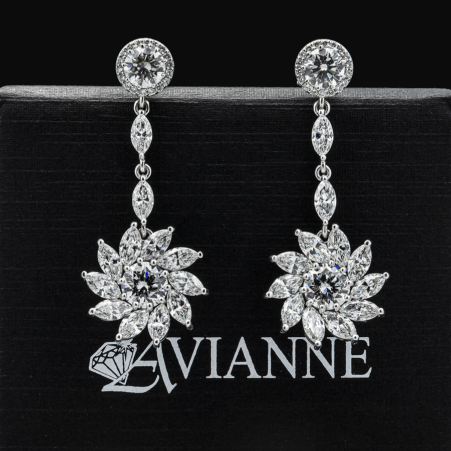 14k Gold Lab Diamond Earrings 8.76 cwt. EAR0292