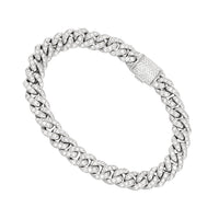 Thumbnail for White Gold / 5.0 inches - 23.9 grams - 2.9 ctw 14k Yellow Gold Lab Diamond Cuban Link Bracelet 9 mm