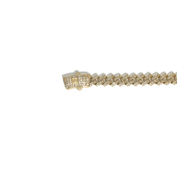 Thumbnail for Yellow 10k Gold Diamond Cuban Chain 11 Ctw CZ 9mm