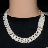 Thumbnail for 10k Two-Tone Gold Mens Diamond Cuban Chain 60.29 Ctw