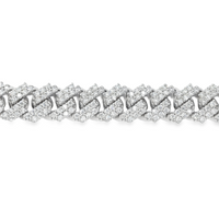 Thumbnail for 14k White Gold Lab Diamond Cuban Chain 8.5mm 8.49 ctw