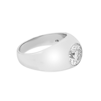 Thumbnail for 14K White Gold Bezel-Set 3CT FL VVS Lab Grown Diamond Dome Ring
