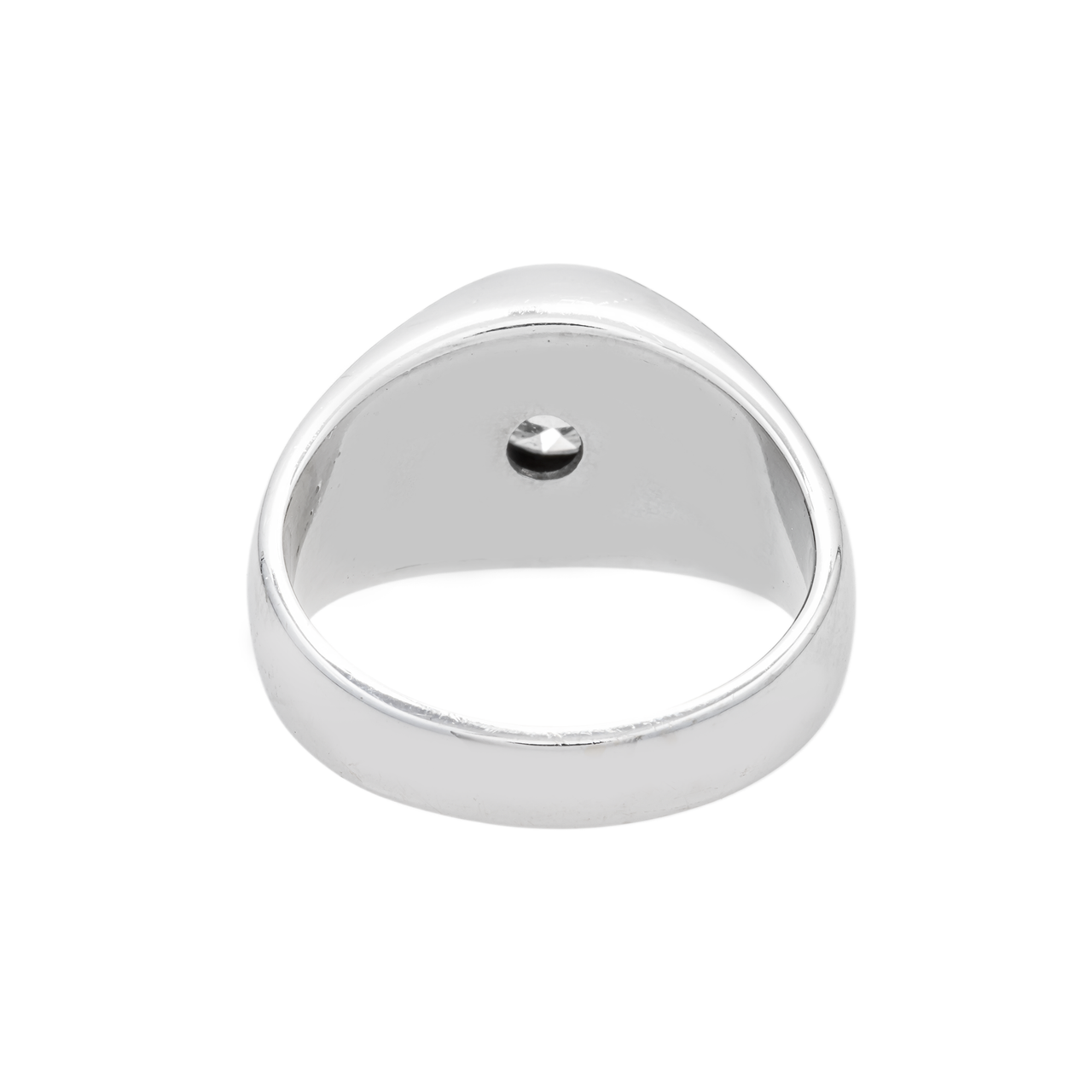 14K White Gold Bezel-Set 3CT FL VVS Lab Grown Diamond Dome Ring