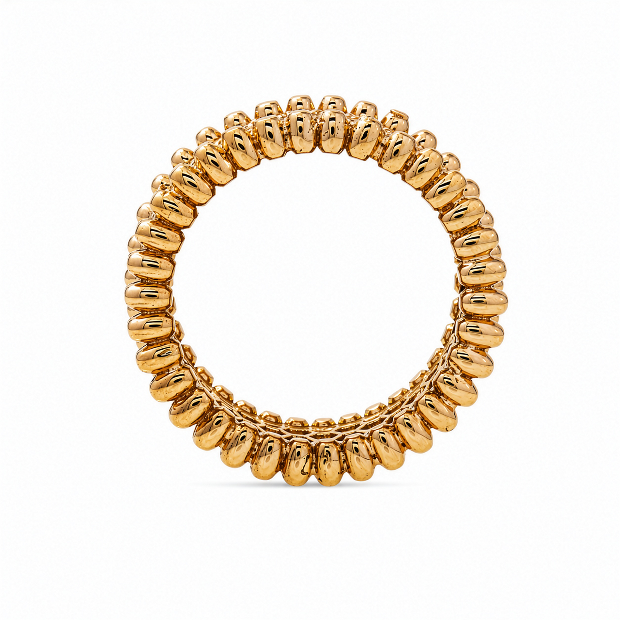 14K Gold Lab Diamond Beaded Edge Eternity Band 1.87 CTW