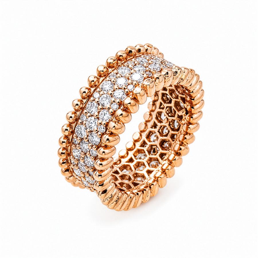 14K Gold Lab Diamond Beaded Edge Eternity Band 1.87 CTW