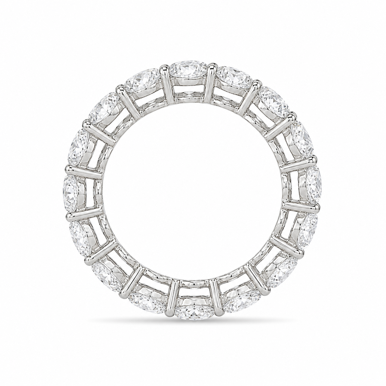 14K Gold Round Lab Diamond Eternity Band