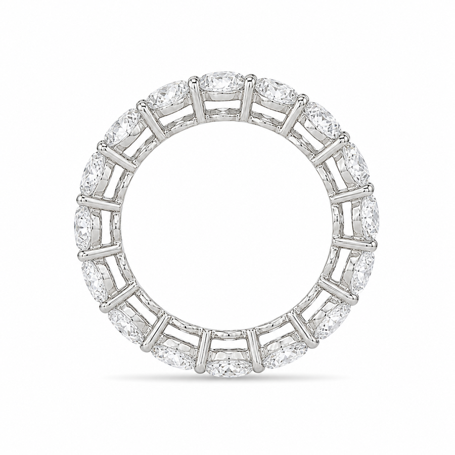 14K Gold Round Lab Diamond Eternity Band