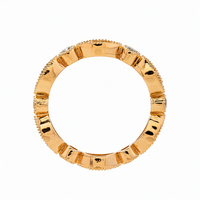Thumbnail for 14K Rose Gold Lab Diamond Marquise and Round Milgrain Eternity Band 0.58 CTW
