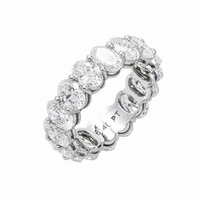 Thumbnail for 14K White Gold Lab Diamond Oval Cut Shared Prong Eternity Band 7.54 CTW