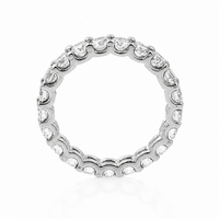 Thumbnail for 14K White Gold Lab Diamond Round Brilliant Shared Prong Eternity Band 2.58 CTW