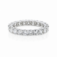 Thumbnail for 14K White Gold Lab Diamond Round Brilliant Shared Prong Eternity Band 2.58 CTW