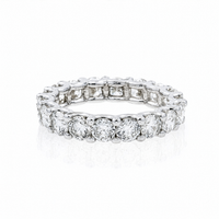 Thumbnail for 14K White Gold Lab Diamond Round Brilliant Shared Prong Eternity Band 3.64 CTW