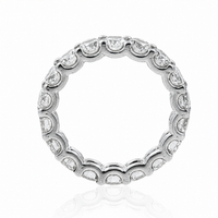 Thumbnail for 14K White Gold Lab Diamond Round Brilliant Shared Prong Eternity Band 3.64 CTW