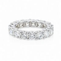 Thumbnail for 14K White Gold Lab Diamond Round Brilliant Shared Prong Eternity Band 4.74 CTW