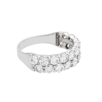 Thumbnail for 14K White Gold Two-Row Lab Diamond Band Ring 6.00 CTW