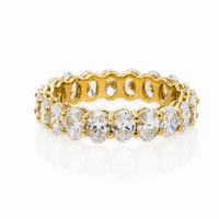 Thumbnail for 14K Yellow Gold Lab Diamond Oval Cut Eternity Band 4.35 CTW