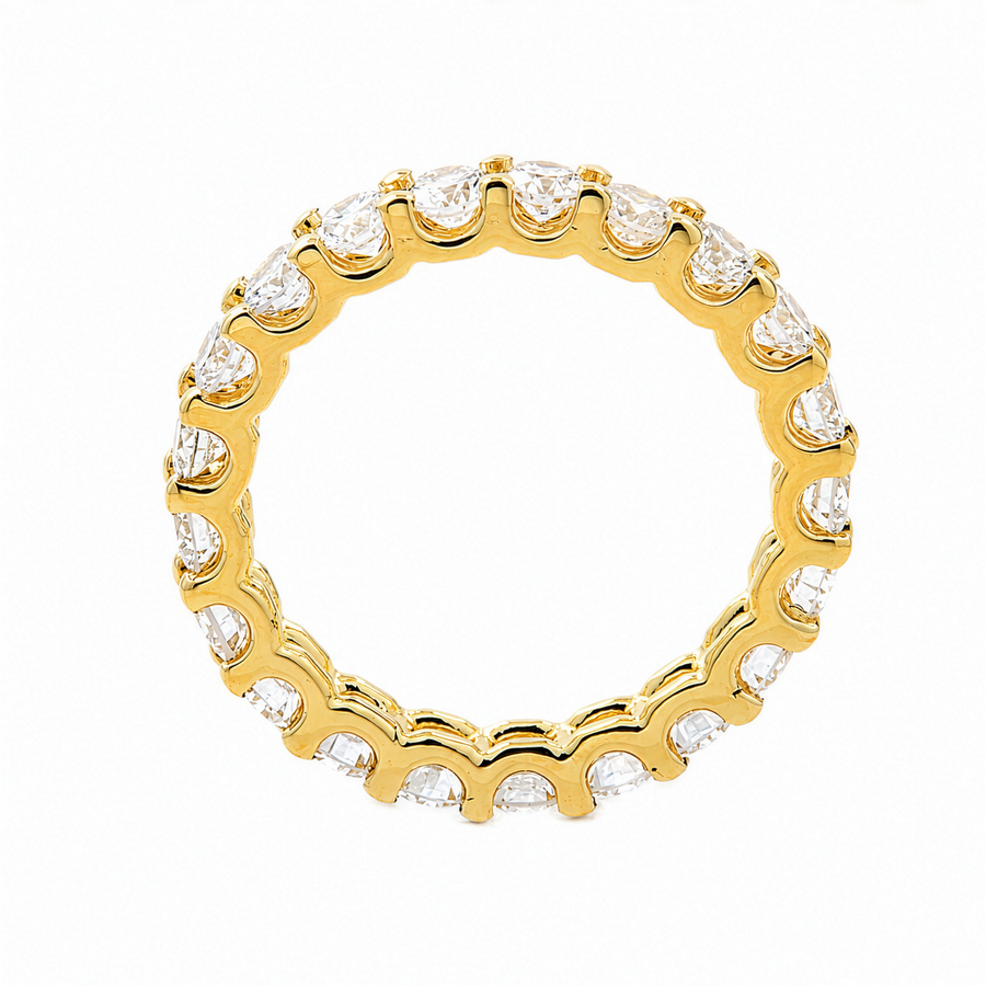 14K Yellow Gold Lab Diamond Round Brilliant Shared Prong Eternity Band 2.34 CTW