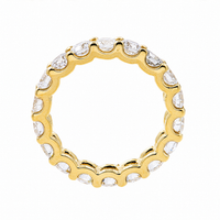 Thumbnail for 14K Yellow Gold Lab Diamond Round Brilliant Shared Prong Eternity Band 3.49 CTW
