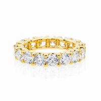 Thumbnail for 14K Yellow Gold Lab Diamond Round Brilliant Shared Prong Eternity Band 4.69 CTW