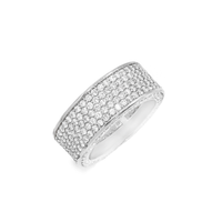 Thumbnail for 18K White Solid Gold Mens Diamond Eternity Band 4.78 Ctw
