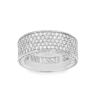 Thumbnail for 18K White Solid Gold Mens Diamond Eternity Band 4.78 Ctw