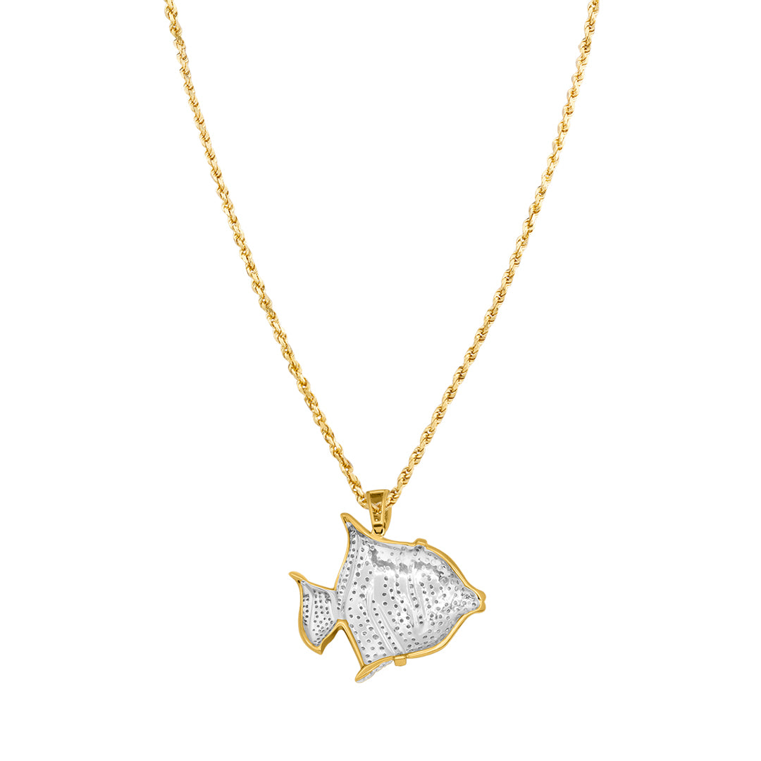 Sterling Silver Fish Pendant, Tiny Fish Necklace, Minimalist Gold Fish