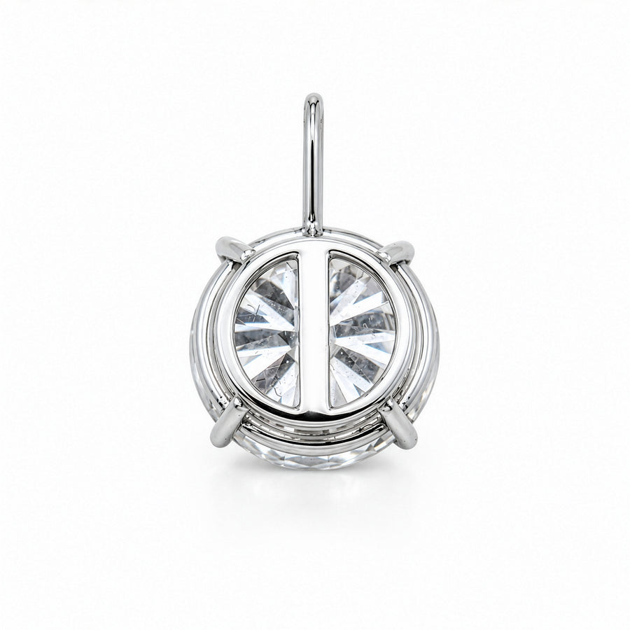 14K White Gold Lab Diamond Round Brilliant Solitaire Pendant 5.83 CTW