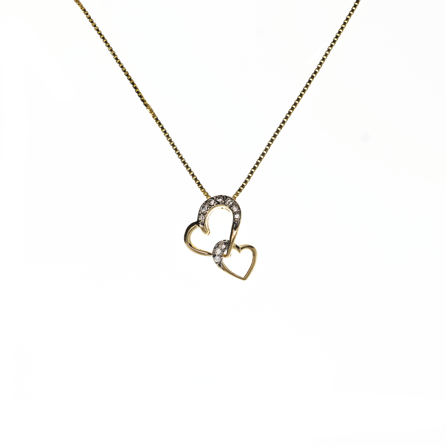 Yellow 14k Yellow Gold Baguette Heart Pendant 1 Ctw