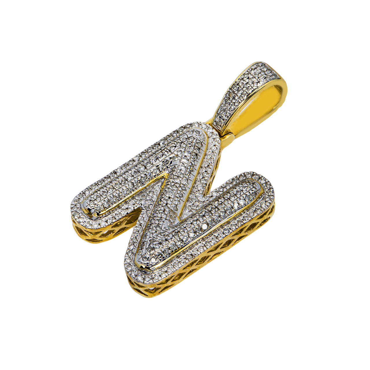 Yellow 10k Yellow Gold Diamond N Pendant 0.41 Ctw