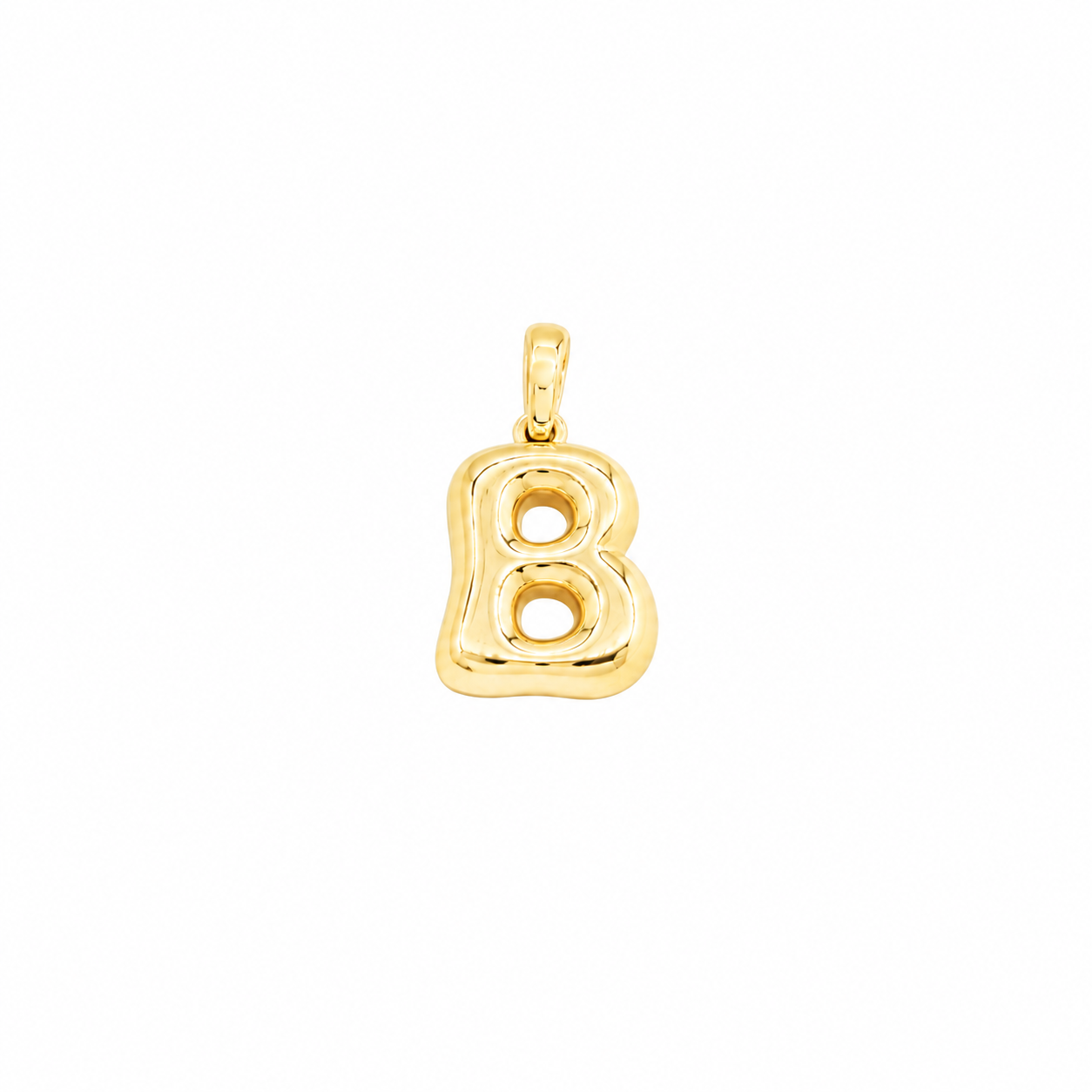 Yellow Gold 10K Yellow Gold Plain Letter B Initial Pendant