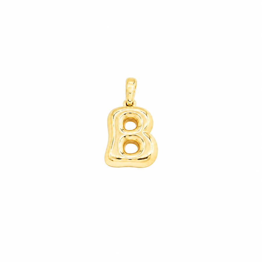 Yellow Gold 10K Yellow Gold Plain Letter B Initial Pendant