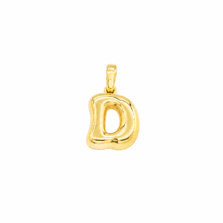 Yellow Gold 10K Yellow Gold Plain Letter D Initial Pendant