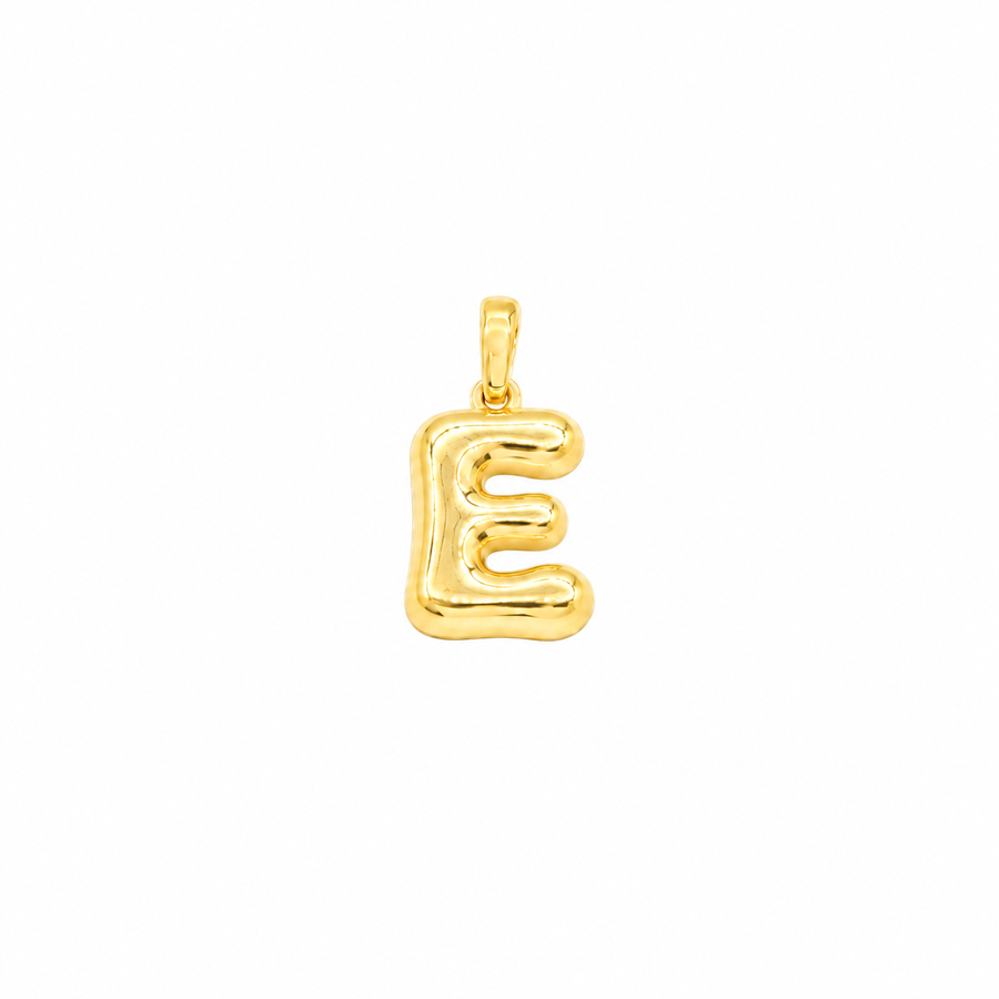 Yellow Gold 10K Yellow Gold Plain Letter E Initial Pendant