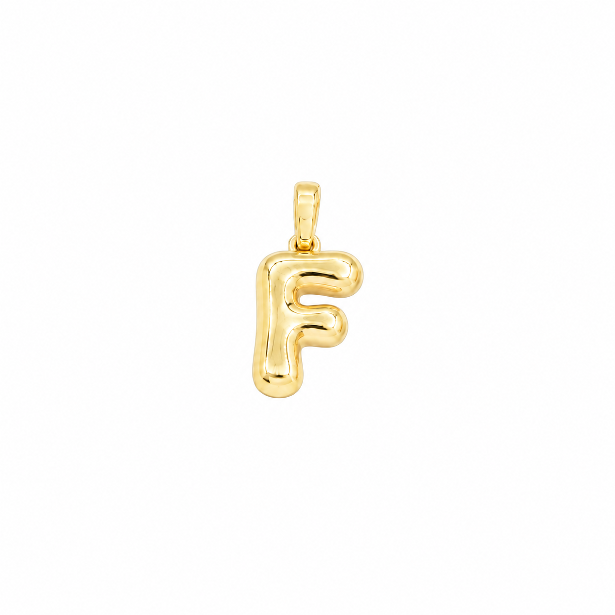 Yellow Gold 10K Yellow Gold Plain Letter F Initial Pendant
