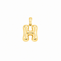 Thumbnail for Yellow Gold 10K Yellow Gold Plain Letter H Initial Pendant