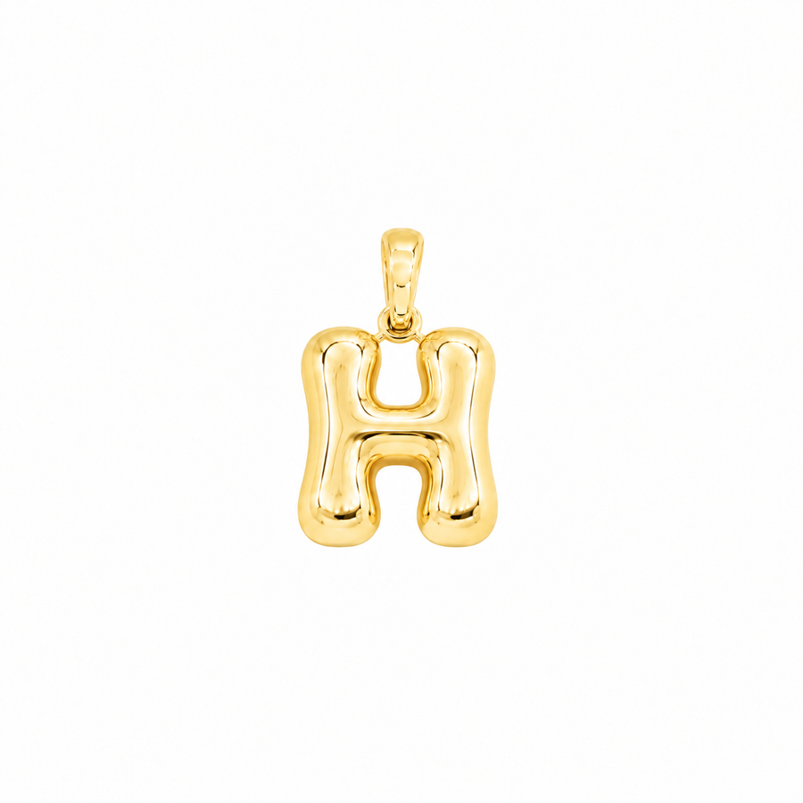 Yellow Gold 10K Yellow Gold Plain Letter H Initial Pendant