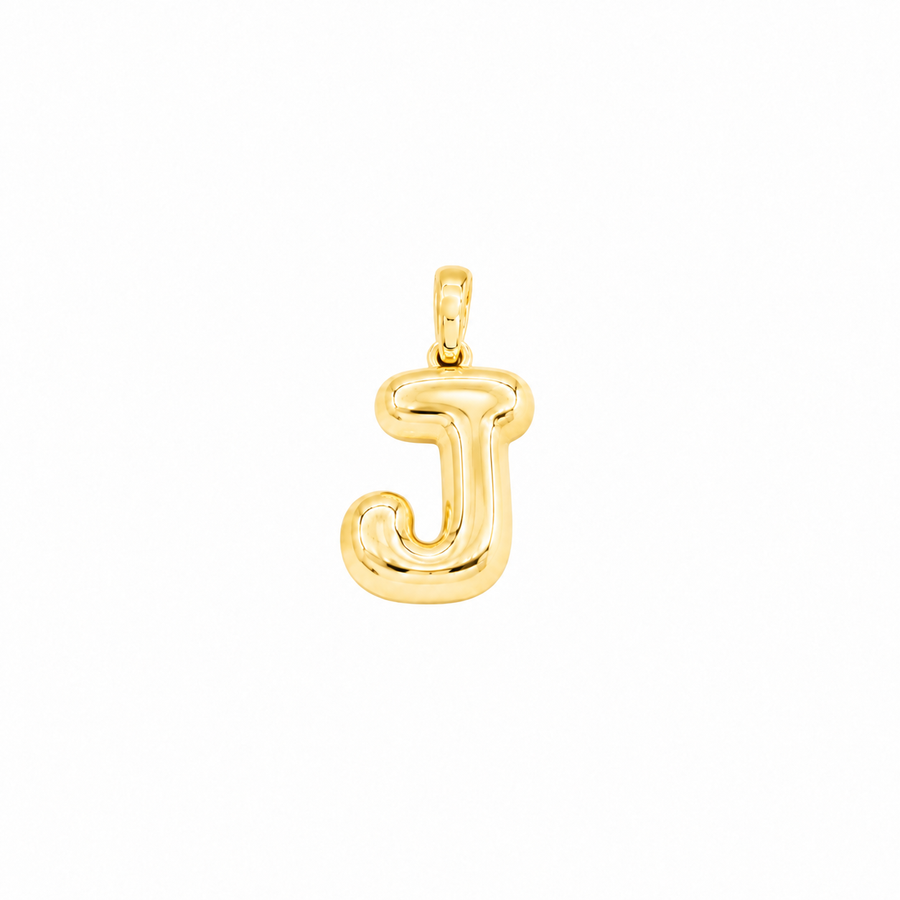 Yellow Gold 10K Yellow Gold Plain Letter J Initial Pendant