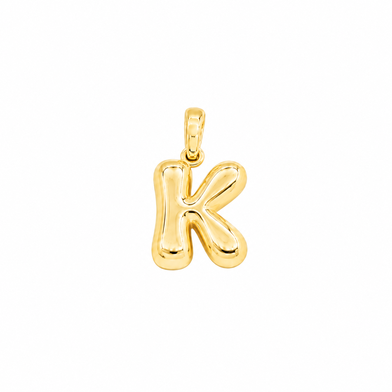Yellow Gold 10K Yellow Gold Plain Letter K Initial Pendant