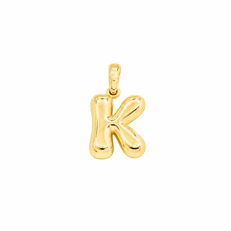 Yellow Gold 10K Yellow Gold Plain Letter K Initial Pendant