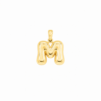 Thumbnail for Yellow Gold 10K Yellow Gold Plain Letter M Initial Pendant