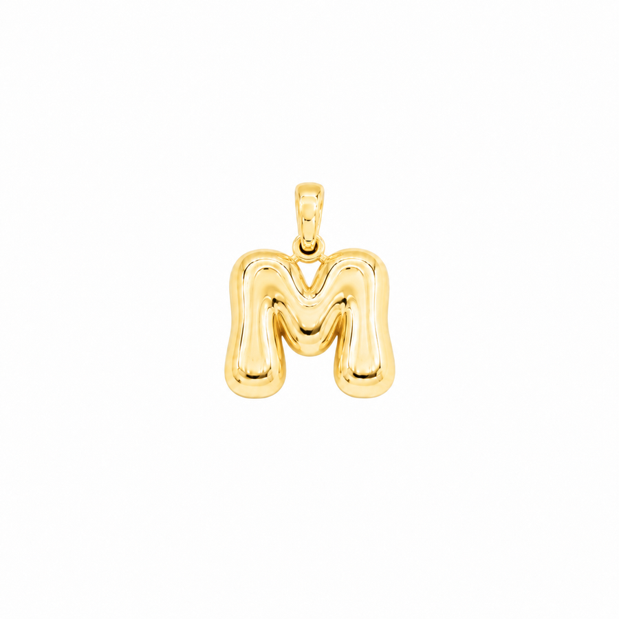 Yellow Gold 10K Yellow Gold Plain Letter M Initial Pendant