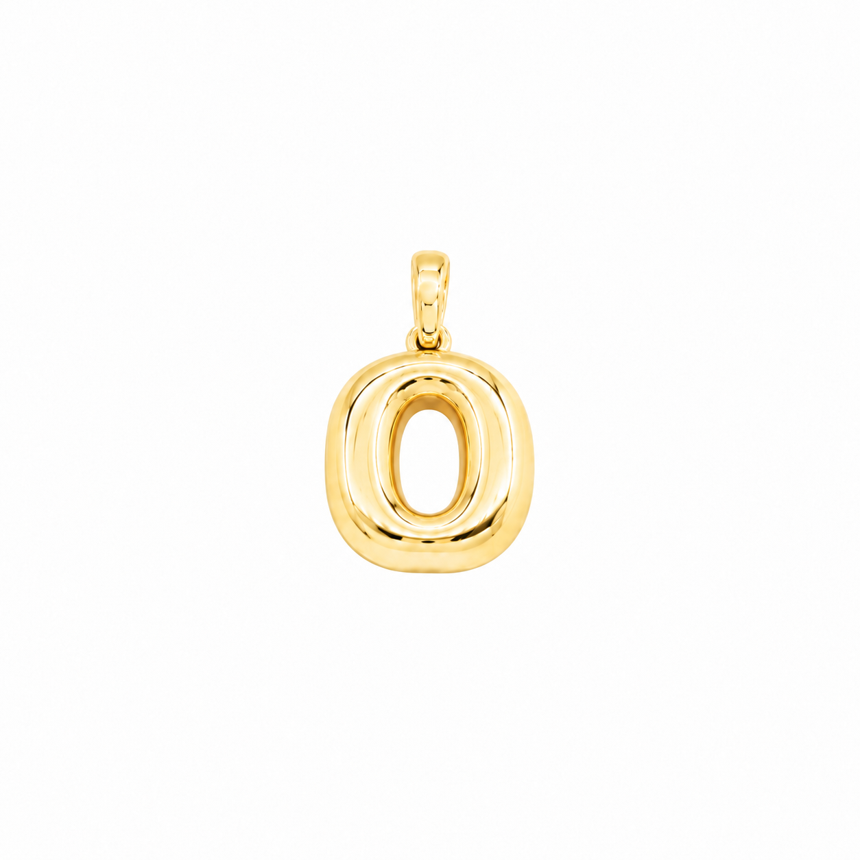 Yellow Gold 10K Yellow Gold Plain Letter O Initial Pendant