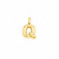 Thumbnail for Yellow Gold 10K Yellow Gold Plain Letter Q Initial Pendant
