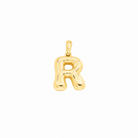 Thumbnail for Yellow Gold 10K Yellow Gold Plain Letter R Initial Pendant