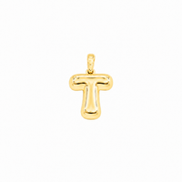Thumbnail for Yellow Gold 10K Yellow Gold Plain Letter T Initial Pendant