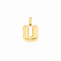 Thumbnail for Yellow Gold 10K Yellow Gold Plain Letter U Initial Pendant